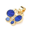 Brass Micro Pave Cubic Zirconia Pendants KK-C161-02G-08-2
