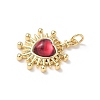 Heart Brass Pendants KK-D426-16A-G-2
