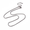 201 Stainless Steel Wheat Chain Necklace for Men Women NJEW-P268-A34-1X5-1