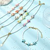 Glass Seed Beads & Synthetical Turquoise & Natural Cultured Freshwater Pearl Beaded Bracelets for Women BJEW-JB13839-1