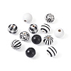 180Pcs 6 Style Natural Wood Beads WOOD-BT0001-09-2