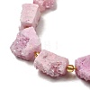 Electroplated Natural Druzy Agate Beads Strands G-R012-A02-05-3