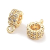 Brass with Cubic Zirconia Pendants KK-P271-07G-2