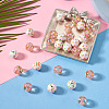 28Pcs 2 Styles Printed Opaque & Transparent Acrylic Beads OACR-TA0005-10-5