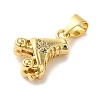 Rack Plating Brass Micro Pave Cubic Zirconia Charms KK-U027-34G-2