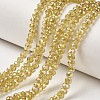 Electroplate Transparent Glass Beads Strands EGLA-A034-T4mm-T14-1