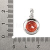 925 Sterling Silver Pave Cubic Zirconia Pendants STER-C015-01C-01-3