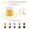  10 Rolls 10 Colors Waxed Polyester Cords YC-TA0001-04-3