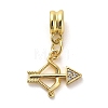 Rack Plating Brass Micro Pave Cubic Zirconia Charms KK-S398-02A-1