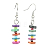Dyed Shell Dangle Earrings EJEW-JE06083-4