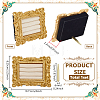 Vintage Resin with Cloth Ring Display Gold Photo Frame Stands RDIS-WH0016-19B-3
