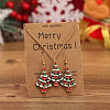 Christmas Alloy Enamel Dangle Earrings & Pendant Necklaces Sets for Women QO4736-4-1