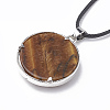 Natural & Synthetic Mixed Stone Pendant Necklaces G-T104-09-4