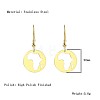 African Map Shape Dangle Earrings DG1061-4-1