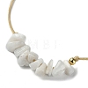 Natural Moonstone Chips Braided Bead Bracelets BJEW-JB09851-06-3