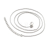 Brass Curb Chains Necklace for Men Women NJEW-G029-01P-3