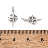SHEGRACE Brass Clear Cubic Zirconia Charms XGRQ3P577-575P-3
