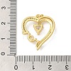 Heart Rack Plating Brass Micro Pave Clear Cubic Zirconia Pendants KK-K377-56G-3