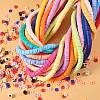 20 Strands 20 Colors Flat Round Handmade Polymer Clay Beads CLAY-SZ0001-72-5