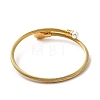 Ion Plating(IP) 304 Stainless Steel Twist Rope Cuff Bangle BJEW-P283-18E-2