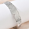 Religion 201 Stainless Steel Saint Benedict Hollow Open Cuff Bangles SA-CBA3211-01P-1