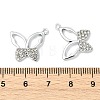 Animal Theme UV Plating Alloy Crystal Rhinestone Pendants ALRI-T012-07D-P-3