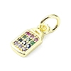 Brass Micro Pave Cubic Zirconia Pendants KK-H475-28G-02-2