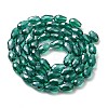 Electroplate Glass Beads Strands EGLA-R008-11x8mm-2-3