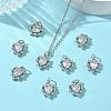 SHEGRACE Valentine's Day Brass Clear Cubic Zirconia Charms XGRQ4G760-688P-4