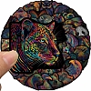 50Pcs Rainbow Striped Animal PVC Waterproof Sticker Labels STIC-PW0024-02-4