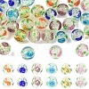 30Pcs 6 Colors Handmade Foil Lampwork Beads FOIL-YW0001-04-1