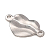 304 Stainless Steel Textured Links Connector Charms STAS-K302-02E-P-2