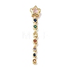 Brass Micro Pave Colorful Cubic Zirconia Big Pendants KK-E802-04G-1