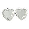 Rack Plating Heart Brass Locket Pendants KK-T071-11P-1