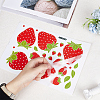 PVC Waterproof Strawberry Self Adhesive Stickers DIY-WH0502-31-3