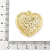Brass Micro Pave Clear Cubic Zirconia Pendants KK-B141-03G-01-3