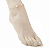 Summer Beach Natural White Shell Link Chain Anklets AJEW-AN00771-02-5