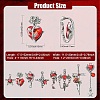 16Pcs 8 Styles Alloy & Resin Rhinestone Pendants FIND-CJ0005-96-2