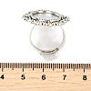 Vintage Adjustable Iron Finger Ring Components Alloy Cabochon Bezel Settings PALLOY-Q300-09AS-NR-4