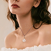 6Pcs 3 Styles Crystal Holder Cage Necklace MAK-SC0001-41G-5