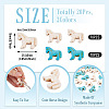 20Pcs 2 Colors Synthetic Turquoise Dyed Horse Beads G-TA0003-18B-4