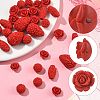 32Pcs 5 Styles Cinnabar Beads CARL-FS0001-01-2