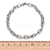304 Stainless Steel Cable Chain Bracelets for Women Men BJEW-F529-04P-5