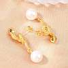 Snake Brass Micro Pave Cubic Zirconia Stud Earrings EJEW-K249-13G-2