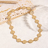 Vintage Alloy Textured Coin Link Chain Necklaces with OT Clasps for Women FS-WG489F5-01-3