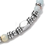 Adjustable 304 Stainless Steel Gemstone Beaded Bracelets FS-WG23DE2-07-3