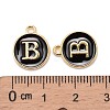 Golden Plated Alloy Charms LS-ENAM-S118-02B-3