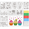 AHADERMAKER 1 Set Coloring Paper Greeting Cards Sets AJEW-GA0007-26A-1