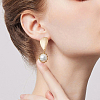 10Pcs Brass Stud Earrings KK-BC0011-53-5