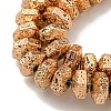 Electroplated Natural Lava Rock Beads Strands G-I360-G01-4